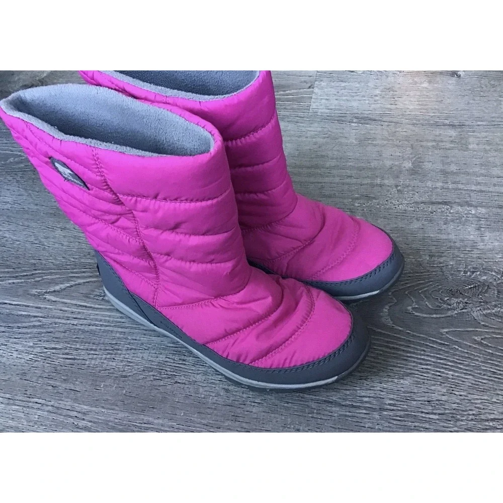 Sorel Youth Girls Size 7 Winter Snow Boots Big Kid Youth Pink/Gray NY1896-695